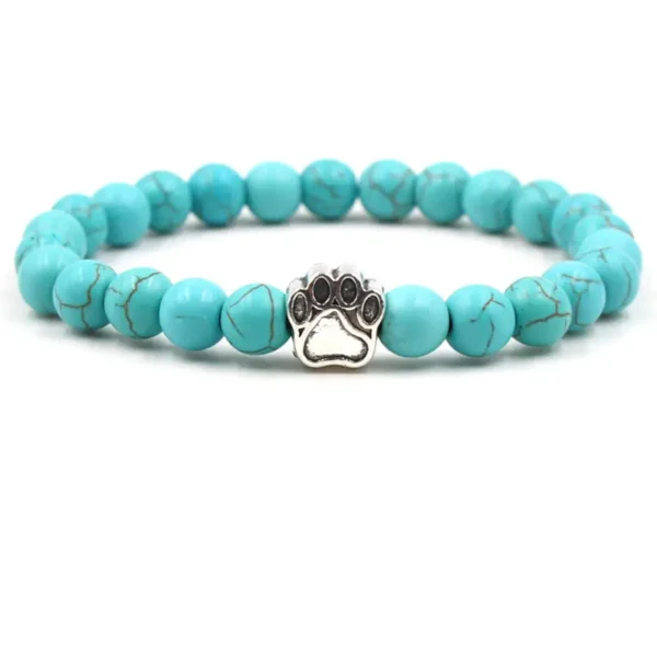 bracelet patte de chien. Bleu