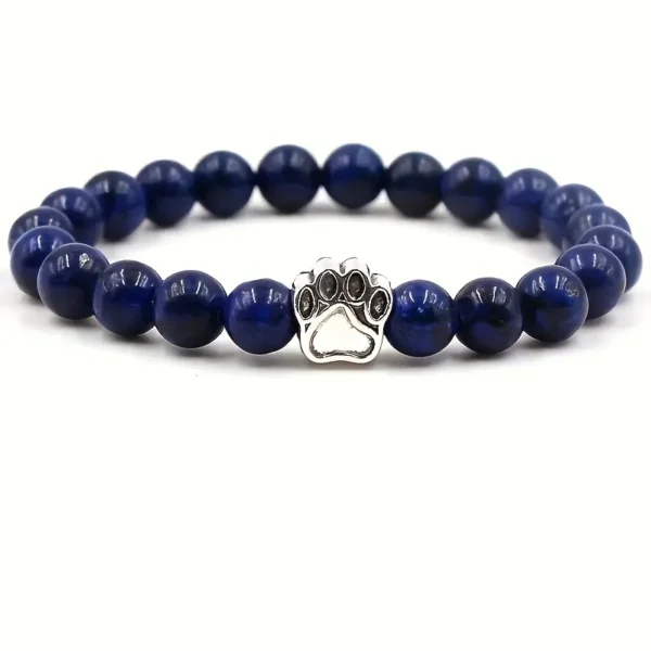 bracelet patte de chien. Lapis Lazuli