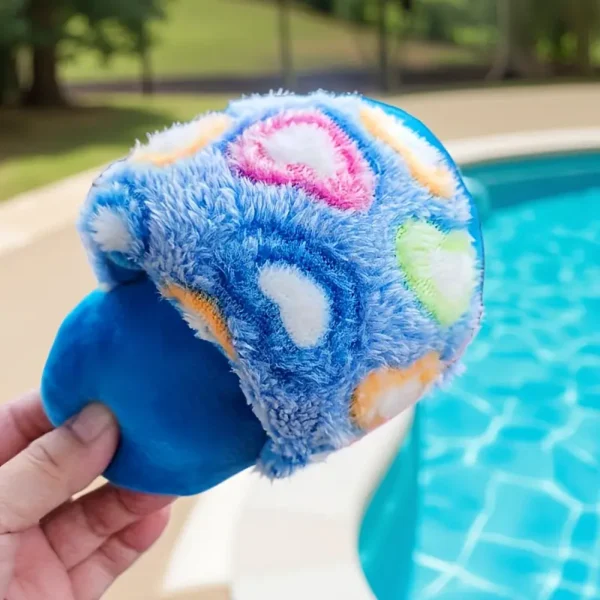 Chaussons en peluche pour chien bleu