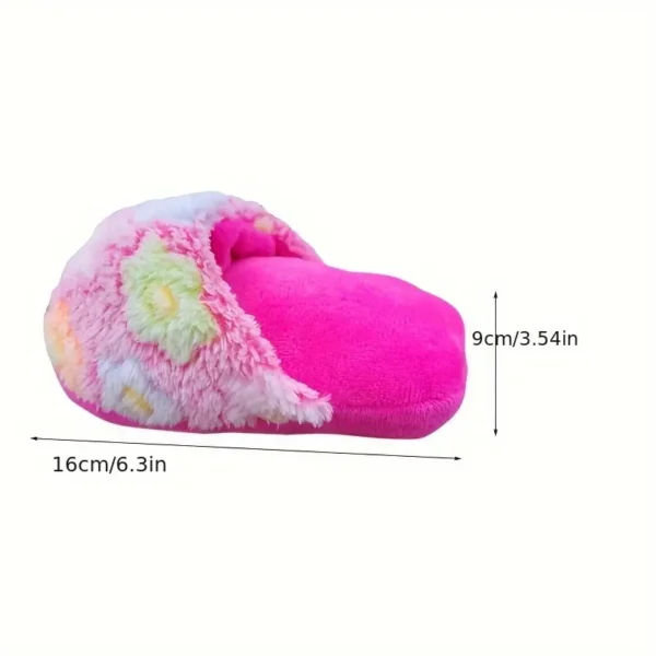 Chaussons en peluche pour chien rose