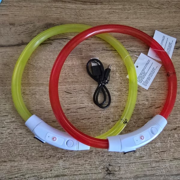 Collier lumineux réglable pour visibilité nocturne
