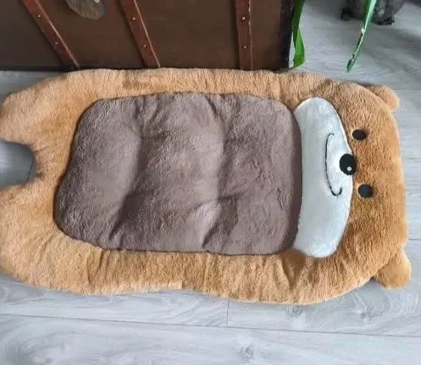 Lit pour chien ourson moelleux marron