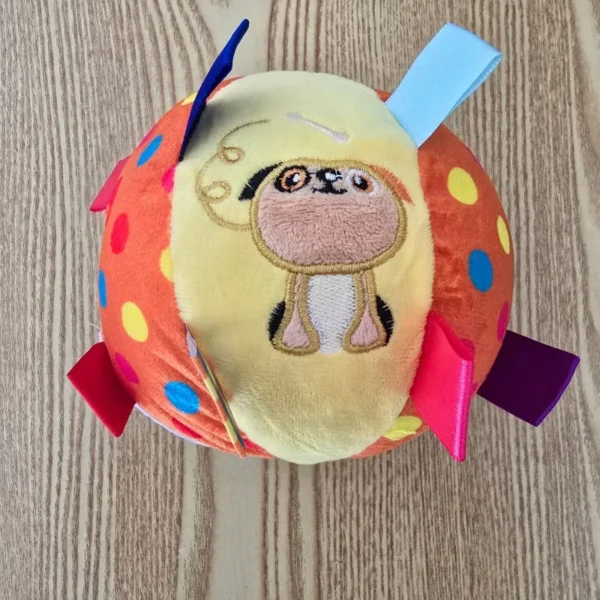 Balle jouet avec sangles en peluche pour chien