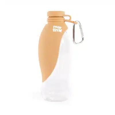 Gourde pour eau et croquettes - jaune