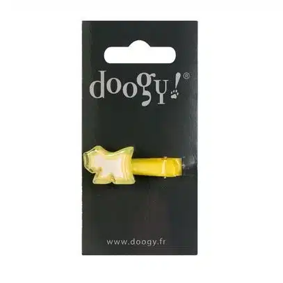 barrette chiot jaune