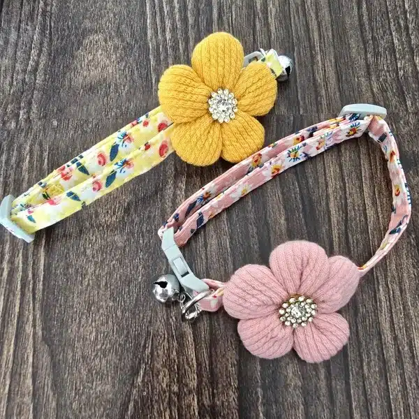 Collier floral pour chien